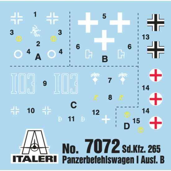 Italeri 7072, Sd.Kfz..265 Panzerbefehlswagen 1:72